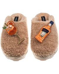 Laines London - Teddy Closed Toe Slippers With Summer Spritzer Brooches - Lyst