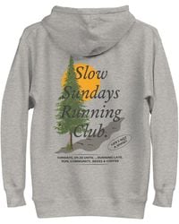 Anchor and Crew - Heather Mountain Pine Slow Sundays Running Club Cotton Blend Hoodie - Lyst