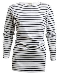 Cove - Long Length Cotton Ivory & Stripe Tee - Lyst