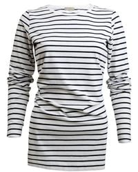 Cove - Long Length Cotton Ivory & Stripe Tee - Lyst