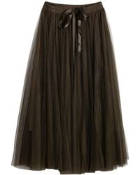 Tantra Spain Sl - Tulle Skirt With Multiple Layers And A-Line Cut With Elastic Waistband - Lyst