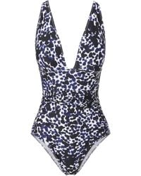 Change of Scenery - Niki Plunge One Piece In Animal Dot Print - Lyst