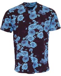 lords of harlech - Maze Serious Floral V-Neck Tee - Lyst