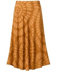 Tantra Spain Sl - Midi Skirt With Silk, Geometric Print, Pockets, And Elastic Waistband - Lyst