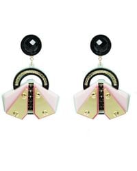 Gissa Bicalho - Acrylic Handmade Earring Papaloti / Green - Lyst