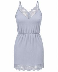 Oh!Zuza - Santal Lace Trim Camisole Nightdress – Mint - Lyst