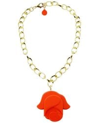 Gissa Bicalho - Handmade Acrylic Necklace Chain Rose - Lyst