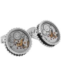 Tateossian - Round Skeleton Gear Static Cufflinks With Enamel - Lyst