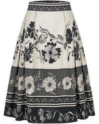 Marianna Déri - Midi Skirt With Floral Border - Lyst