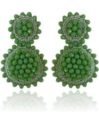 PINAR OZEVLAT - Sunflower Drop Earrings Pistachio - Lyst