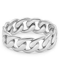 Nialaya - Stainless Steel Chain Ring - Lyst