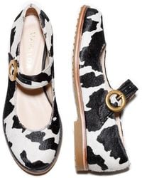 Mafalda - Betina Cow-Print Mary Janes - Lyst
