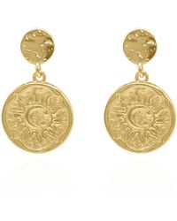 Luna Charles - Aruna Sun Coin Drop Earrings - Lyst