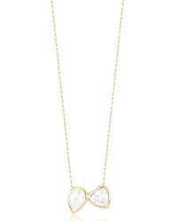 SHYMI - Two Stone Bezel-Set Necklace - Lyst