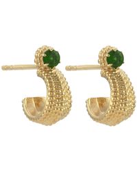 Zoe & Morgan - Sundar Earrings Gold Chrome Diopside - Lyst