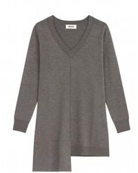 Nuvv Collection - Asymmetric Merino Wool Sweater – Premium Italian Yarn Design - Lyst