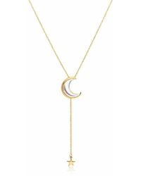 Ormiro - Moon & Star Moonstone Lariat Necklace - Lyst