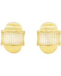 Maison De Gala - Auric Pavé Dome Earrings - Lyst