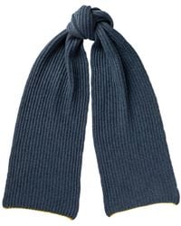 Kinalba - Gents Slate Chunky Ribbed Cashmere Scarf - Lyst