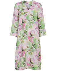 NoLoGo-chic - Water Melon Print Picot Dress Linen Multi - Lyst