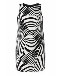 Conquista - Monochrome Graphic Shift Dress - Lyst