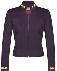 Monique Singh - Iconic Floral Embroidered Gabardine Jacket - Lyst