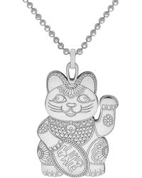 CarterGore - Small Lucky Cat Pendant Necklace - Lyst
