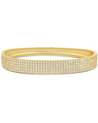 SHYMI - Wide Pave Bangle - Lyst