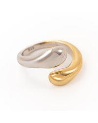 Belinda Jewelz - Mixed Metal Chunky Wrap Ring - Lyst