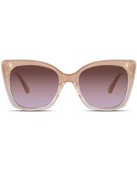 Velvet Eyewear - Neutrals Sunglass Cat Eye Style - Lyst