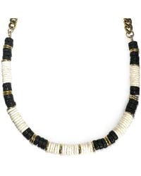 Rachel Nathan - Lava Rock & Cream Necklace - Lyst