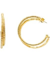Marcia Moran - Inaz Beaded Hoop Earrings - Lyst