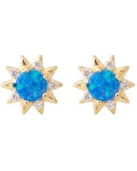 LÁTELITA London - Sunflower Opal Stud Earrings - Lyst