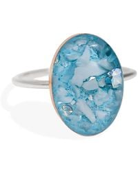 Kate Koel - Statement Larimar Oval Cocktail Ring - Lyst