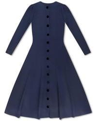 Roch Perel - Velvet Buttoned Knitted Dress - Lyst