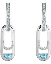 Arte Madrid - Toggle Convertible Hoop Earrings With Drop Charms - Lyst