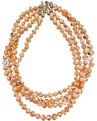 Farra - Natural Shell Multi-Layers Necklace - Lyst