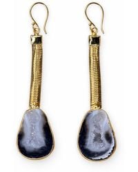 YAA YAA LONDON - Geode Drop Gemstone Earrings - Lyst