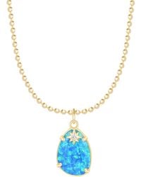 KAMARIA - Stella Opal Pendant Necklace With Star Charm - Lyst