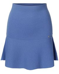 tirillm - Anita Short Merino Wool Flared Skirt -Sky - Lyst