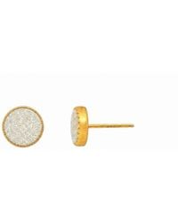 Heather Hawkins Jewelry - Drusy Quartz Serrated Studs - Lyst