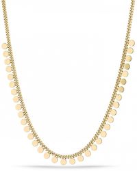Spero London - Disk Charm Coin Chain Necklace In Sterling Silver - Lyst