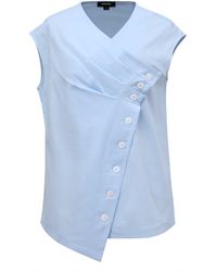 Smart and Joy - Double Breasted Pleated Asymmetric Top - Lyst