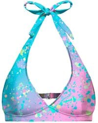 Aloha From Deer - Splashed Halter Neck Bikini Top - Lyst