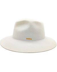 DORIA 1905 - Tuff Smooth Lapin Felt Wide Brim Drop Hat - Lyst