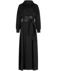 Clothes by Locker Room - Elegant Maxi Shirt Dress With Vegan Leather Belt - Lyst