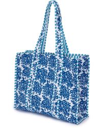 At Last - Cotton Tote Bag In White With Reef - Lyst