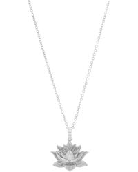 Seven Saints - Awakened Lotus Necklace, Rhodium Over Sterling - Lyst