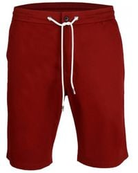 DAVID WEJ - Plain Drawstring Shorts – Rust - Lyst