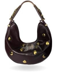 Indigolush - Midi Hobo Studded Gilded Lure Cherry - Lyst